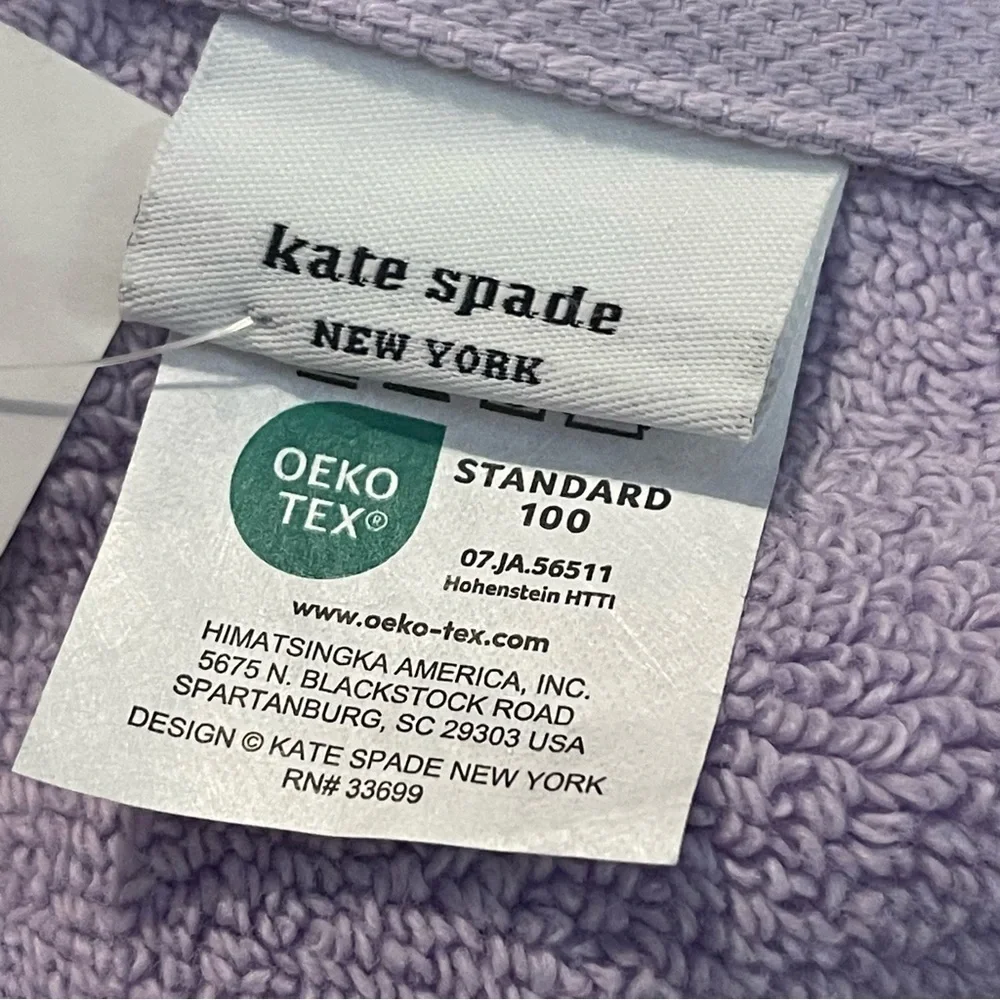 Kate Spade New York light purple lilac Bath Towel Set of 2 NWT